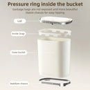 GobekUsa Light Luxury Bathroom Trash Can with Lid for Kitchen, Living Room - Waterproof Narrow Waste Bin