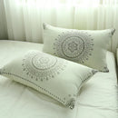GobekUsa Japanese Cotton Single Bedspread with Pillow Towel - Floral Birds Design