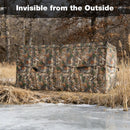 See-Through Hunting Blind Panel with Dog Door Pop up Waterflow Blind for 1-3 People by LJGDeals