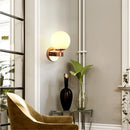 GobekUsa Iron Wall Lamp with Glass Ball, Elegant Sconce Light for Home Stairs and Reading