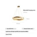 GobekUsa Elegant Black Circle Chandeliers | Luxury Acrylic Pendant Light for Home Living Room