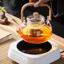 GobekUsa Glass Teapot: Thickened Transparent Kung Fu Tea Set, Perfect for Tea and Coffee.