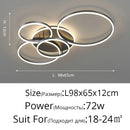 GobekUsa LED Round Ceiling Chandelier for Modern Living Room, Bedroom, Restaurant - Circle Rings Lighting Fixture