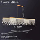 GobekUsa Crystal Waterfall Chandelier for Foyer Dining Room Hotel Home Decor
