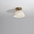 GobekUsa Ceramic LED Ceiling Lights: Modern Hollow Design for Living Room, Aisle, Balcony