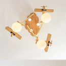 GobekUsa Airplane Chandelier Light for Nursery Room Kid's Bedroom Ceiling LED E27