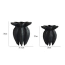 GobekUsa Black Jellyfish Petal Vase - Artistic Home Décor Handicraft