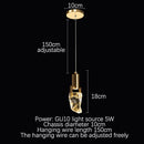 GobekUsa Elegant Diamond Crystal Chandelier LED Light Fixture Gold Home Decor