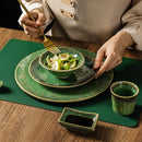 GobekUsa Ceramic Dinnerware Set - Japanese-Inspired Kiln Change Plates and Bowl