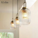 GobekUsa Clear Glass Pendant Lamp: Modern Designer Lighting for Bar, Restaurant, Bedroom, Aisle & more