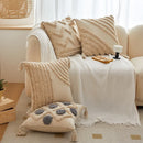 GobekUsa Geometric Tufted Tassel Cushion Cover 30x50cm/45x45cm