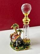 GobekUsa Elephant Crystal Perfume Bottle 4ml - Handmade Home Decor & Holiday Gift