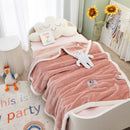 GobekUsa Kids Flannel Nap Blanket - Lightweight & Cozy Single Bed Cover
