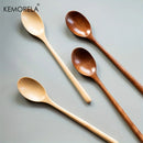 GobekUsa 4-Piece Wooden Spoon Set - Korean Style Natural Wood Soup Tableware