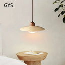 GobekUsa Cream Japanese Style Wood Pendant Chandelier for Bedroom and Dining Room