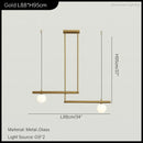 GobekUsa LED Linear Hanging Lamp for Home Modern Minimalist Living Room Chandelier