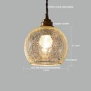 GobekUsa Japanese Style LED Pendant Lamp Copper Glass Hanging Light Fixtures