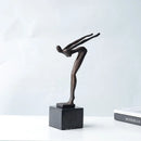 GobekUsa Diving Sportsman Metal Sculpture - Abstract Swimming Figure for Home Decor