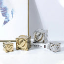 GobekUsa Gold Ceramic Geometric Irregular Fold Pattern Decorative Figurine