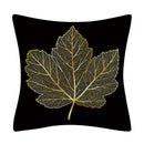 45x45cm Golden Leaves Pillow Cases by GobekUsa - Nordic Ins Black Sofa Decor