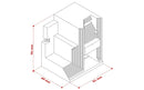GobekUsa Concrete Home Decoration: Brian Family Cemetery Model for Living Room Desktop.