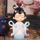 GobekUsa Chinese Hanfu Court Princess Resin Statue Ornament for Bookshelf Decor