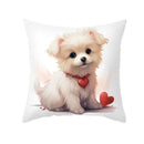 GobekUsa Cute Pet Dog Print Cushion Cover - Valentine's Day Home Decor Pillowcase