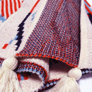 GobekUsa Bohemian Knitted Sofa Blanket: Multi-Functional Decor for Home & Travel, All Seasons