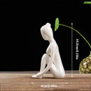 GobekUsa Abstract Yoga Figure Porcelain Statue Home Decor Sculpture