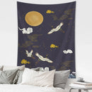 GobekUsa Flying Crane Wall Hanging Tapestry for Home Retro Wall Decor