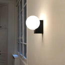 GobekUsa Glass Ball Wall Sconce Light: Metal Base, G9 Bulb