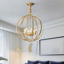 GobekUsa Gold Crystal Chandelier Ring Ball Ceiling Light