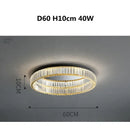 GobekUsa Gold Steel LED Dimmable Ceiling Lights Luxury Crystal Fixture