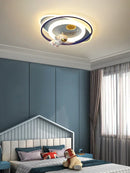 GobekUsa Astronaut Spaceman Rocket Rabbit Ceiling Light Kids Bedroom Luminaire