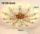 GobekUsa Crystal Ceiling Chandelier for Living Room Bedroom Kitchen Indoor LED Lighting