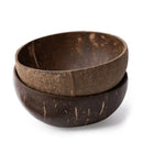 GobekUsa Coconut Bowl Set with Wooden Spoon: Natural Handmade Tableware for Desserts, Fruits, Salads