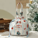GobekUsa Christmas Eve Apple Bag: Festive Handheld Gift Bag for Santa Candy 和 Children
