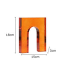 GobekUsa Geometric Crystal Arch Glass Sculpture Desk Decoration Ornament