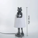 GobekUsa Frog Resin Desk Lamp: Retro Design LED Bedroom Lighting Fixture
