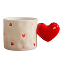 GobekUsa Heart Design Ceramic Coffee Tea Cup Set