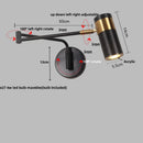 GobekUsa Acrylic Iron LED Wall Lamp Modern Rotate Black Stair Light