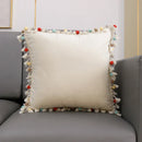 GobekUsa Christmas Bell Red Geometric Tufted Throw Pillow Cover for Holiday Party Home Decor