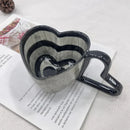 GobekUsa Heart Shape Ceramic Coffee Mug - 10oz Unique Design and Lovely Gift