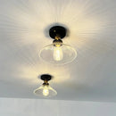 GobekUsa Clear Glass LED Ceiling Lamp Copper Socket Modern Nordic Style Lighting