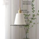 GobekUsa Ceramic Knob Switch LED Pendant Light, Nordic Modern Hang Lamp