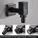 GobekUsa Black Wall Mount Washing Machine Tap - Garden Outdoor Bathroom Water Faucet