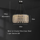 GobekUsa Crystal Pendant Ceiling Lamp LED Luxury Hanging Light