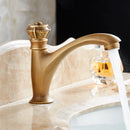 GobekUsa Brushed Bronze Basin Faucet Single Lever Cold Water Mixer Tap