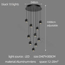 GobekUsa Globe Lens Metal Chandelier for Living Room Kitchen Bedroom Cafe Staircase Villa