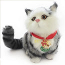 GobekUsa Cat Dog Plush Ornaments Dolls for Home Decor & TV, Realistic Pet Figurines